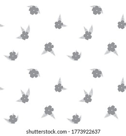 Fondo de patrón inoxidable de la hoja tropical blanca adecuado para impresiones de moda, gráficos, fondos y artesanías