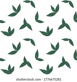 Botanischer, nahtloser Hintergrund des weißen tropischen Leaf, der für Modedrucke, Grafiken, Hintergründe und Kunsthandwerk geeignet ist