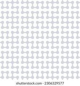 White truchet pattern. Cross lattice ornament. Techno stylish texture. Digital seamless background. Vector fabric, textile print
