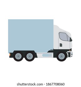 white truck car vehicle mockup icon vector illustration design