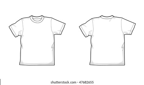 White T-shirt - back and front