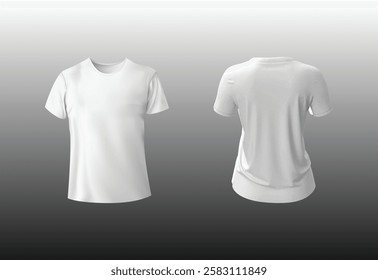 White T-Shirt Back and Front Mockup Free Download