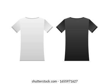 White T-shirt - back and front. Vector illustration.