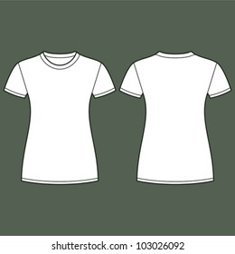 White t-shirt design template