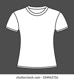 White t-shirt design template