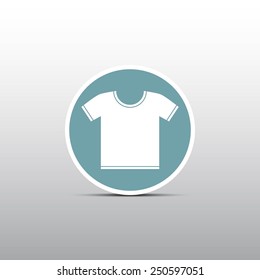 white T-shirt icon in  the circle