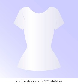 White T-shirt icon. Clothes vector design