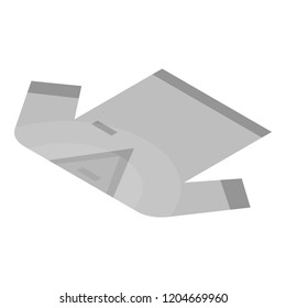 White tshirt icon. Isometric of white tshirt vector icon for web design isolated on white background