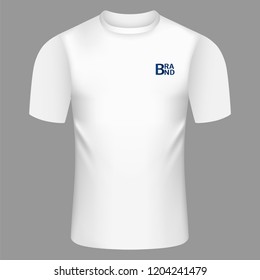 White tshirt icon. Realistic illustration of white tshirt vector icon for web design