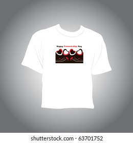 white tshirt isolated on grey background