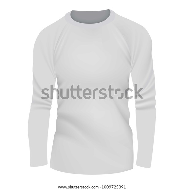 Download White Tshirt Long Sleeve Mockup Realistic Stock Vector Royalty Free 1009725391