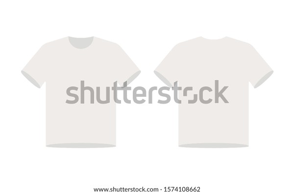 Download White Tshirt Mock Design Front Rear Stock Vector Royalty Free 1574108662