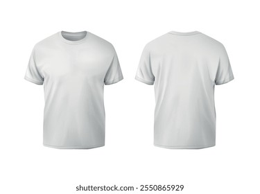 White t-shirt mockup front and back