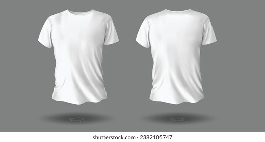 White Tshirt Mockup nuevo diseño con manga corta vista frontal 