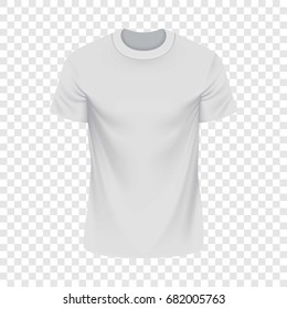 White Tshirt mockup. Realistic illustration of white Tshirt vector mockup for web