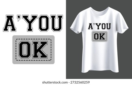 Maqueta de camiseta blanca con texto, ideal para diseñadores debido a su transparencia