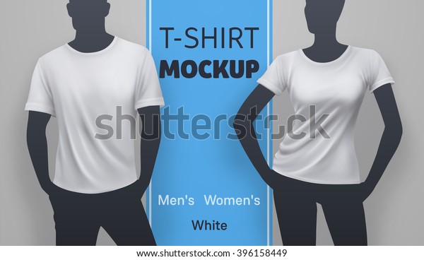 Download White Tshirt Mockup Vector Realistic Illustration Stock ...