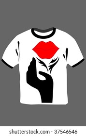 white t-shirt with print