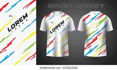 white t-shirt sport jersey design