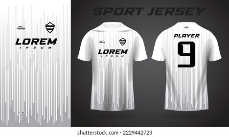 white t-shirt sport jersey design