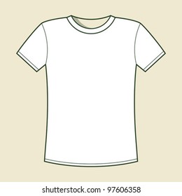 White Tshirt Template Stock Vector (Royalty Free) 97606358 | Shutterstock