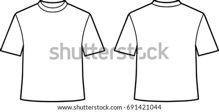 White Tshirt Template Stock Vector (Royalty Free) 691421044 - Shutterstock