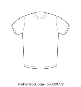 White T-shirt template isolated. Sport Clothing on white background  
