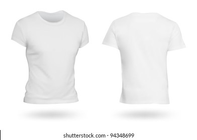 White T-shirt template. Photo-realistic mesh design.