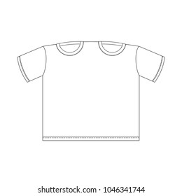 White T-shirt for two Template. Clothes for lovers. Vector illustration