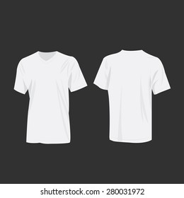White Black Tshirt Template Collection Vector Stock Vector (Royalty ...