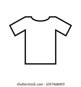 White tshirt vector icon.