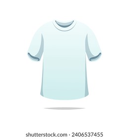 White t-shirt vector isolated on white background