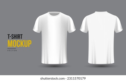 White T-shirt vector mockup template