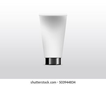 White tube for cream or lotion on a white background, vector illustration.
