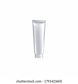 White Tube Empty Bottle vector 
