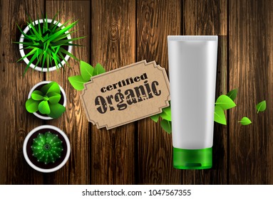 White tube mock-up for cream