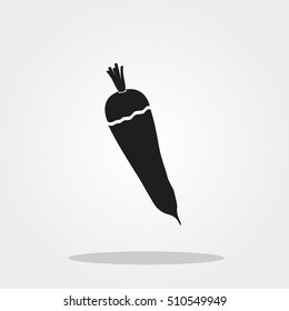 White turnip icon in trendy flat style isolated on color background. Vegetables symbol for your design, logo, UI. Vector illustration, EPS10. Flat style.