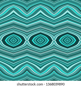 White and turquoise wavy lines seamless pattern. Vector image. Eps 8
