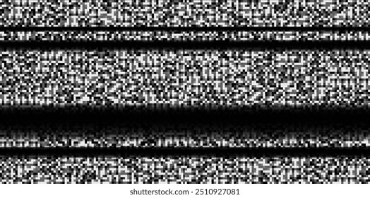 White Tv Noise Screen Background with Horizontal Lines Texture with Effect Television Grainy. Vector illustration of No Signal Concept