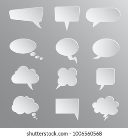 White twelve icons communication - stock vector