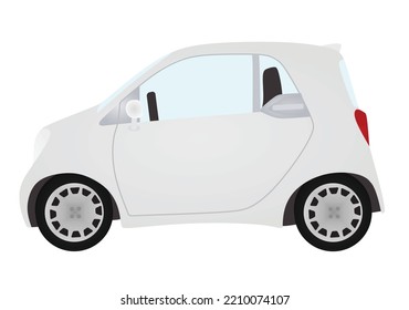 White two seats car. vector