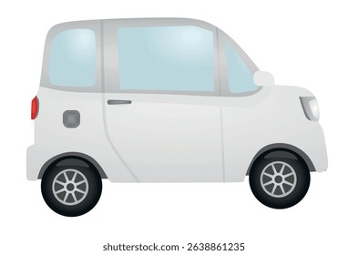 White two seats car. vector