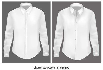 White two t-shirts. Photo-realistic vector illustration