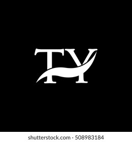 White TY Swoosh Logo Vector