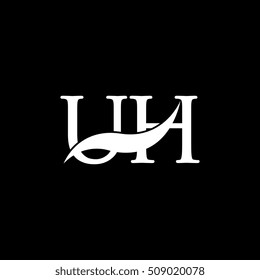 White UH Swoosh Logo Vector