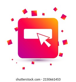 Icono de diseño de la interfaz de usuario blanca o UX aislado en fondo blanco. Botón de color cuadrado. Vector