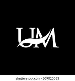 White UM Swoosh Logo Vector