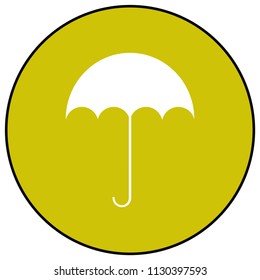 White Umbrella icon.Vector