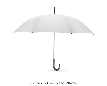 white umbrella  isolated on white background vector mock up template