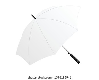 
White umbrella on a white background